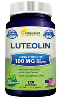 aSquared Nutrition Luteolin 100mg Brain & Memory Support - 120 Capsules