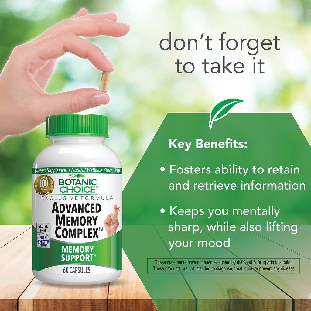 Botanic Choice Advanced Memory Complex Brain Supplement - 60 Capsules - image 4