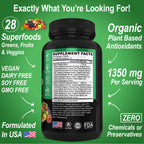 DR. BO Organic Superfood Greens & Fruit Supplement - 60 Tablets - image 5