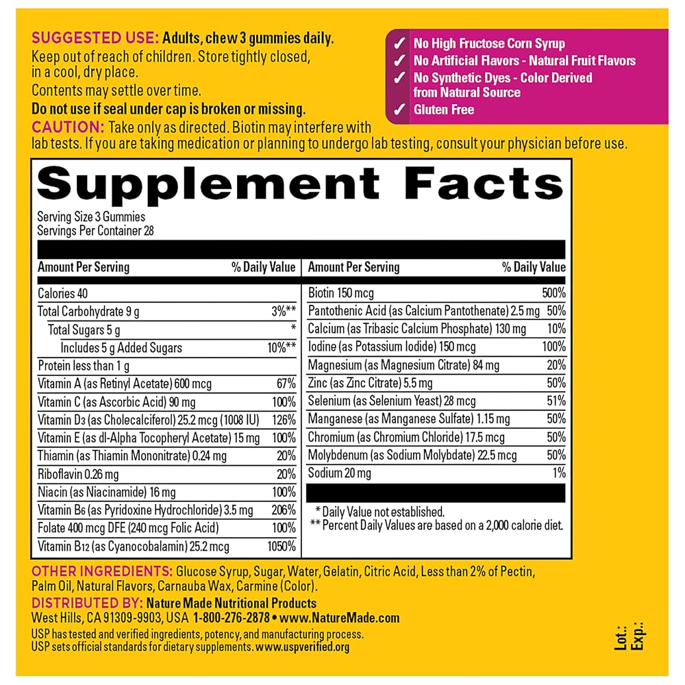 Nature Made Advanced Multivitamin Gummies 50+ for Women - 84 Gummies - image 10