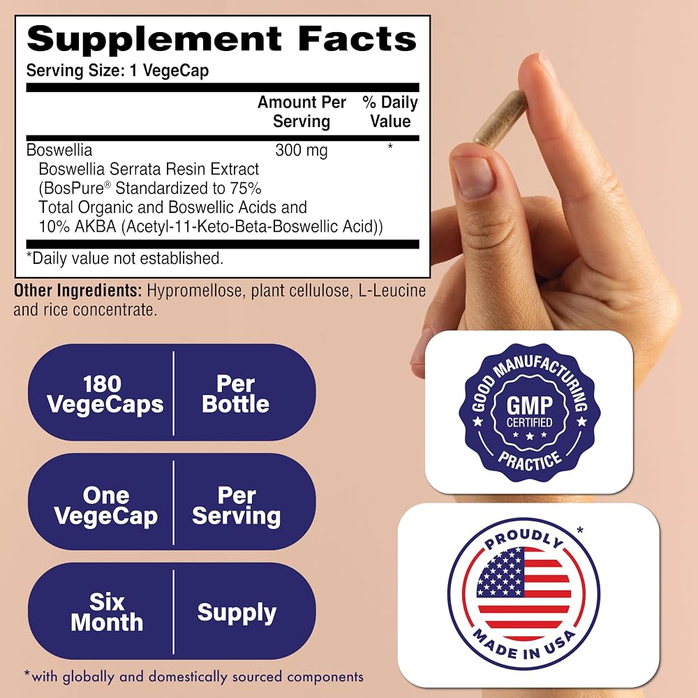 Health Thru Nutrition Boswellia 300mg - 180 Capsules - image 2