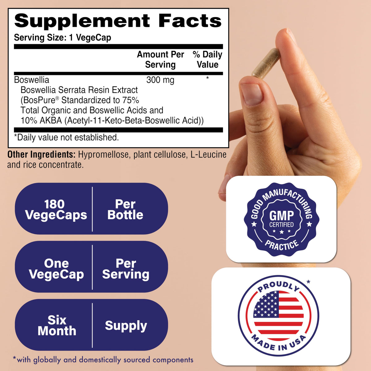 Health Thru Nutrition Boswellia 300mg - 180 Capsules - image 2