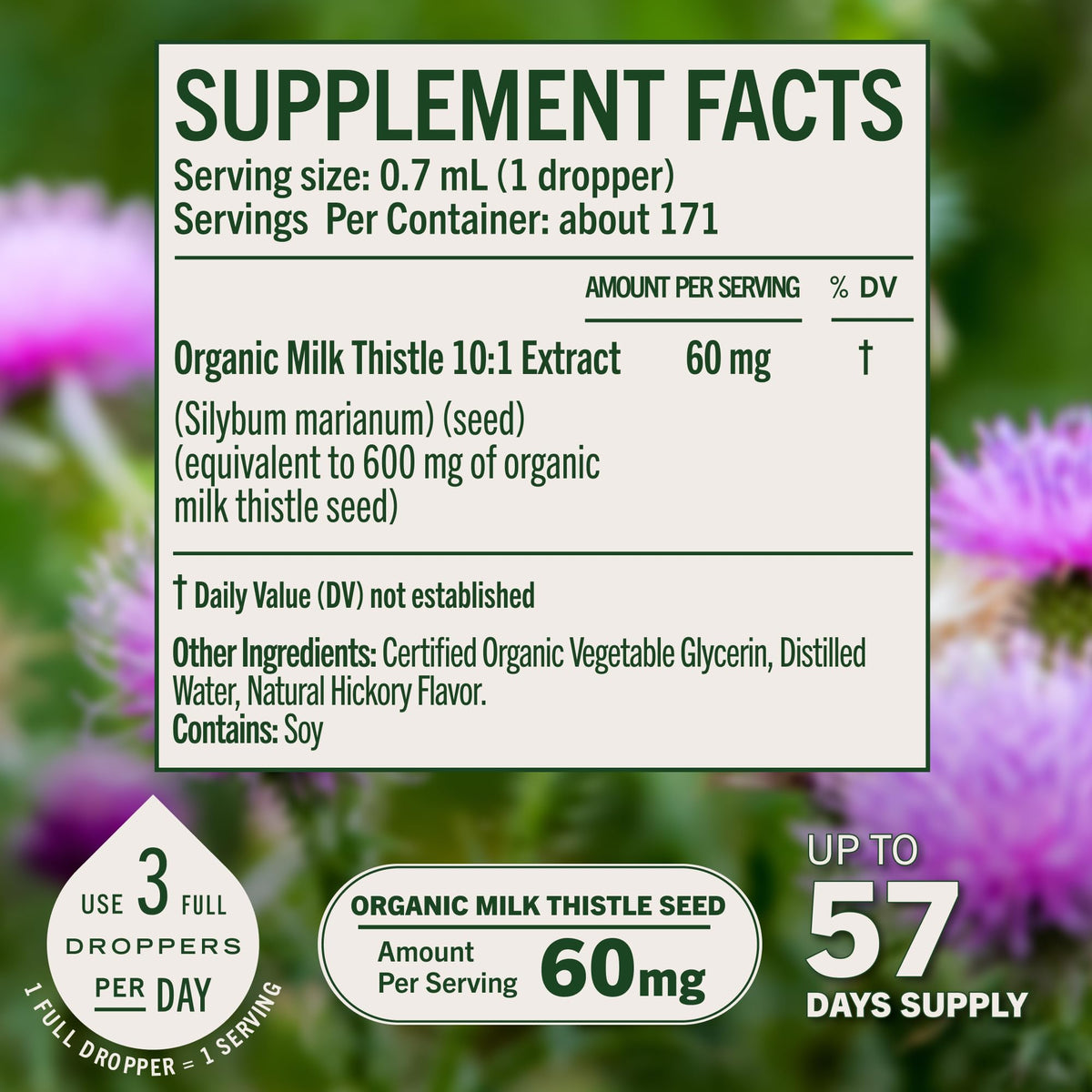 HERBAMAMA USDA Organic Milk Thistle Supplement for Liver Support - 4 oz - image 4