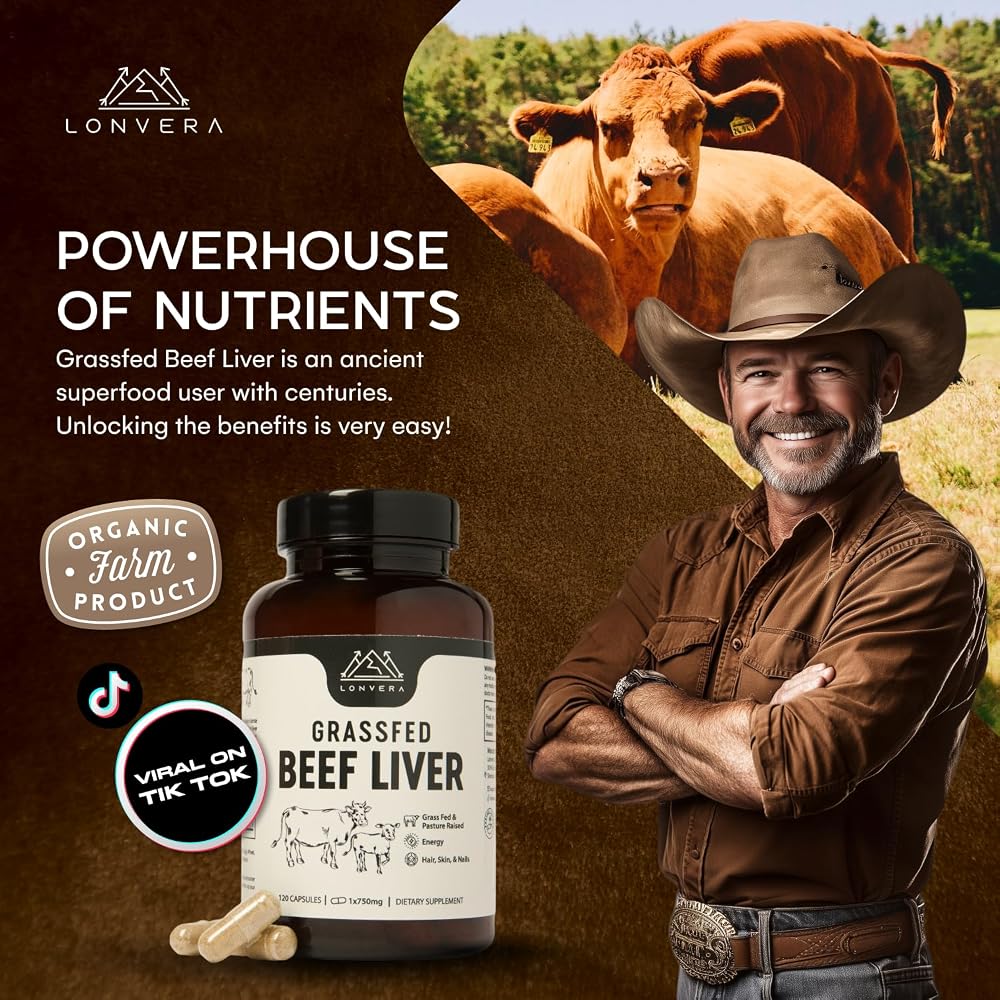 Lonvera Grass Fed Beef Liver Supplement