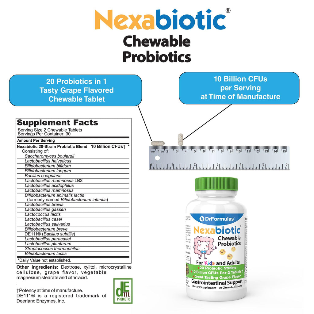 DrFormulas Chewable Probiotics 20 Strains Oral & Gut Health - 60 Chews - image 4