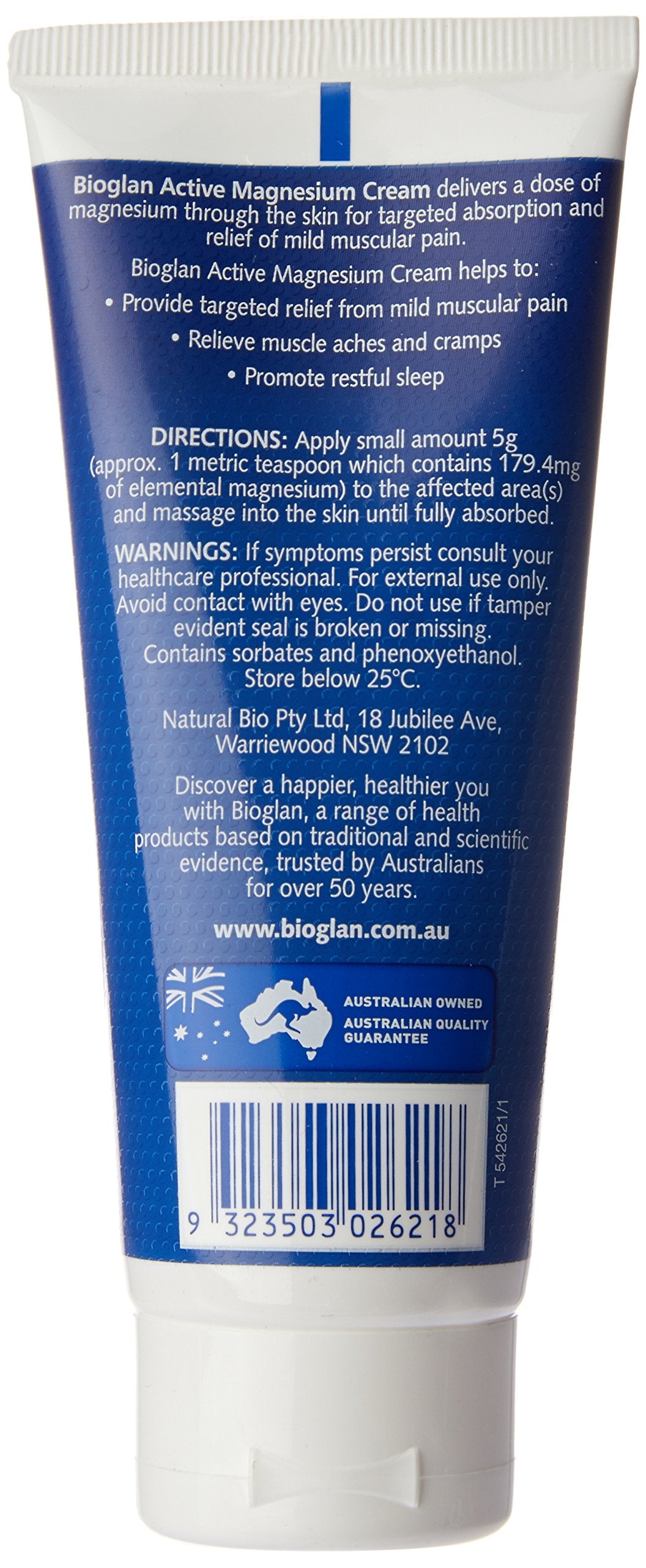 Bioglan Active Magnesium Cream - 100g - image 2