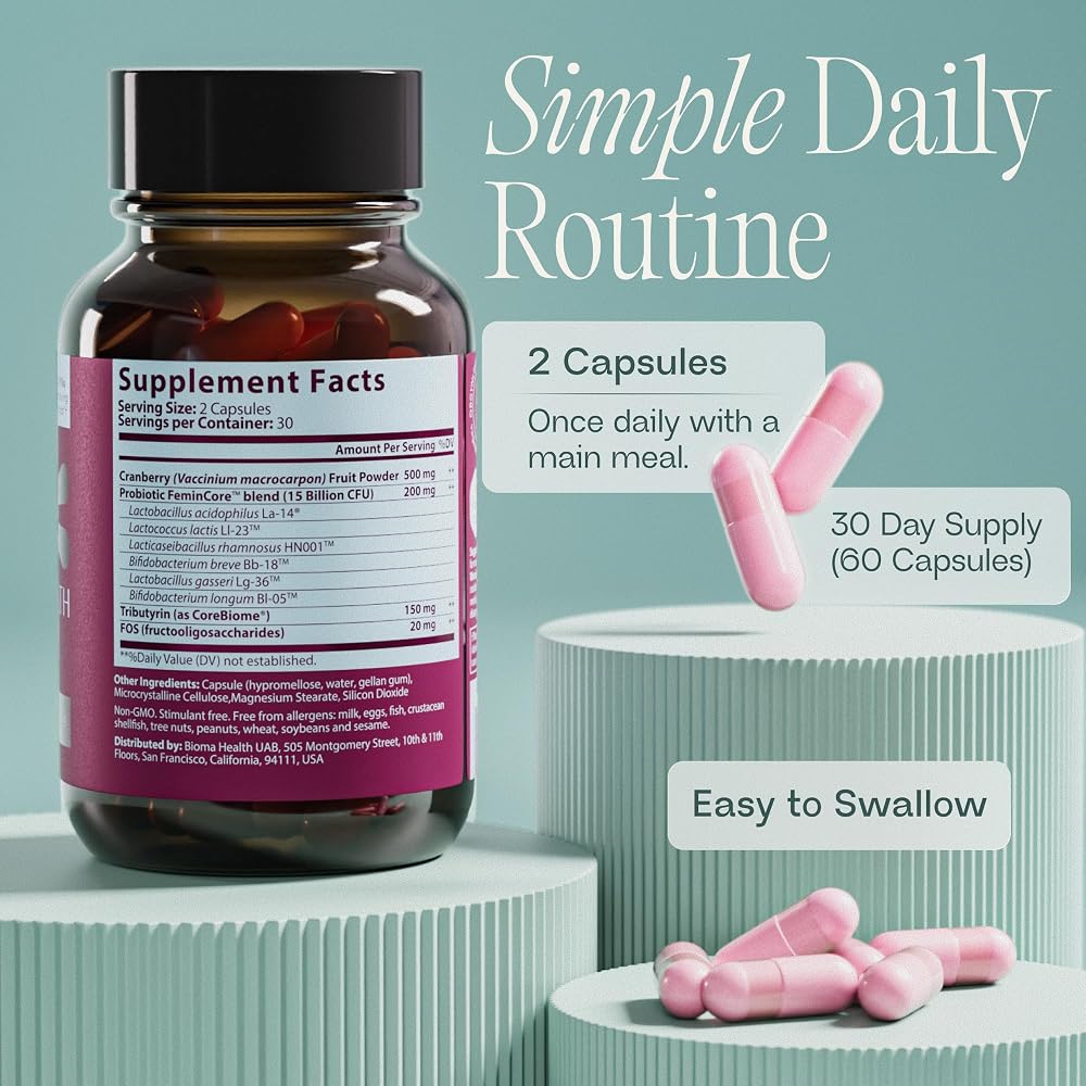 BIOMA Feminine Health Synbiotic - 60 Capsules - image 6