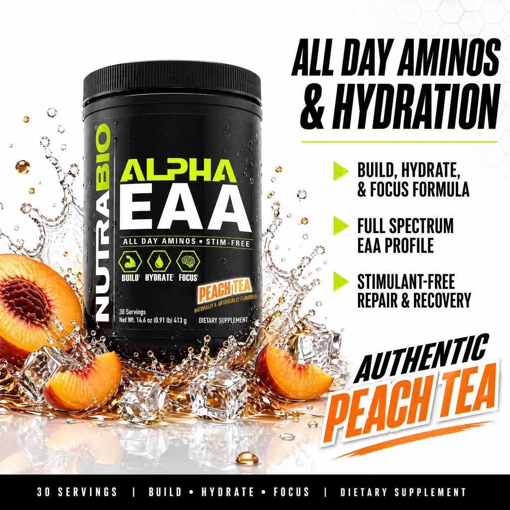 NutraBio Alpha EAA Essential Amino Acids Powder - 30 Servings - image 3