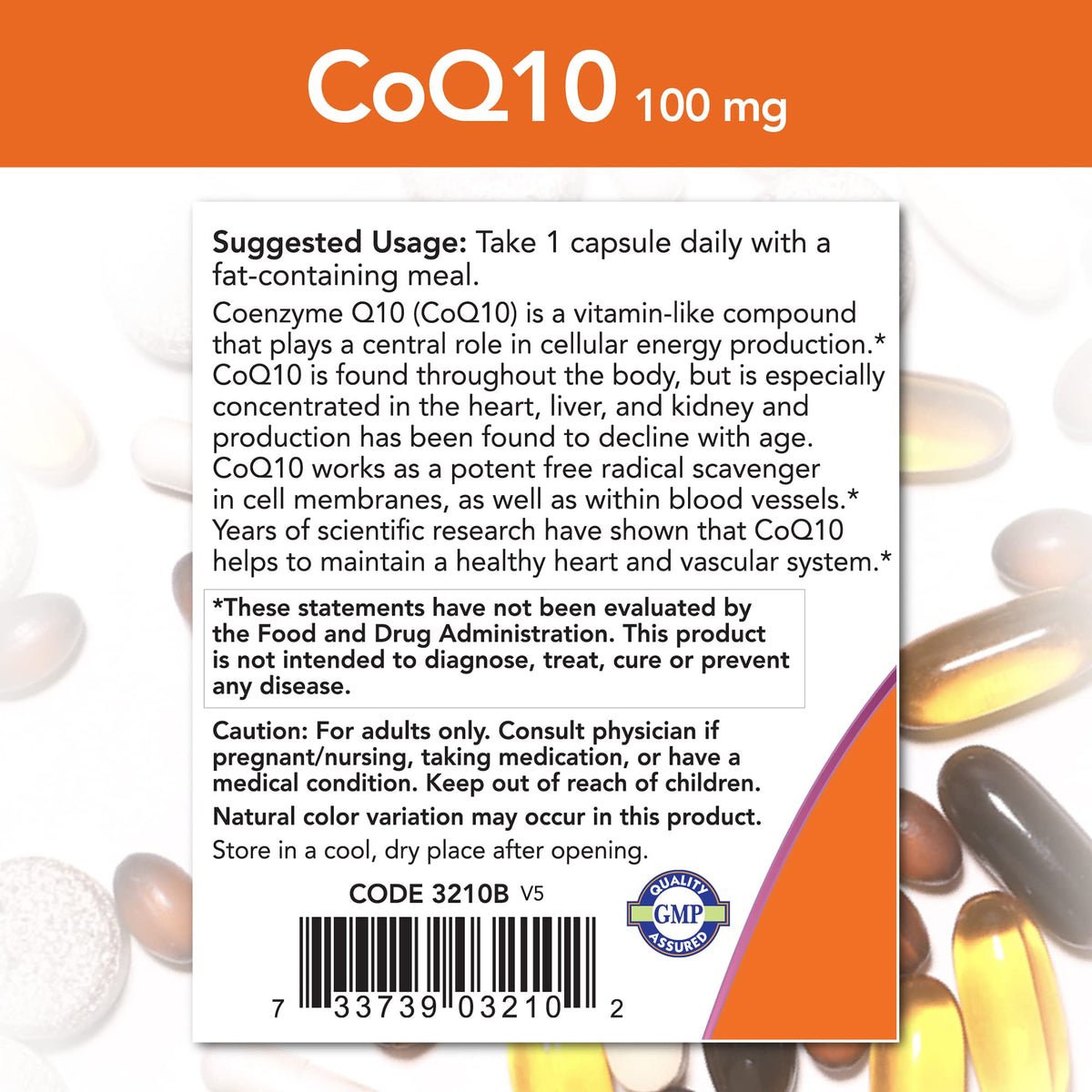NOW Foods CoQ10 100mg - 30 Capsules (2-Pack) - image 3