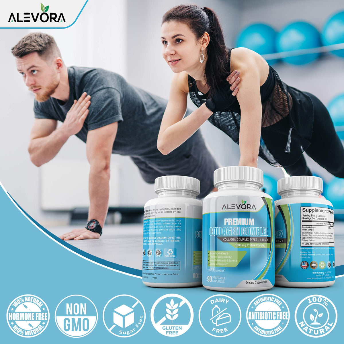 alevora Premium Collagen Complex Types I-V - 90 Vegetable Capsules - image 5