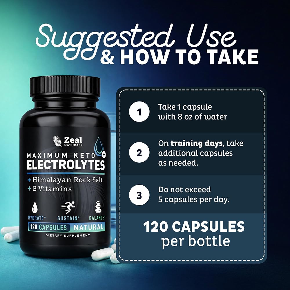 Zeal Naturals Keto Electrolyte Capsules - 120 Capsules - image 6