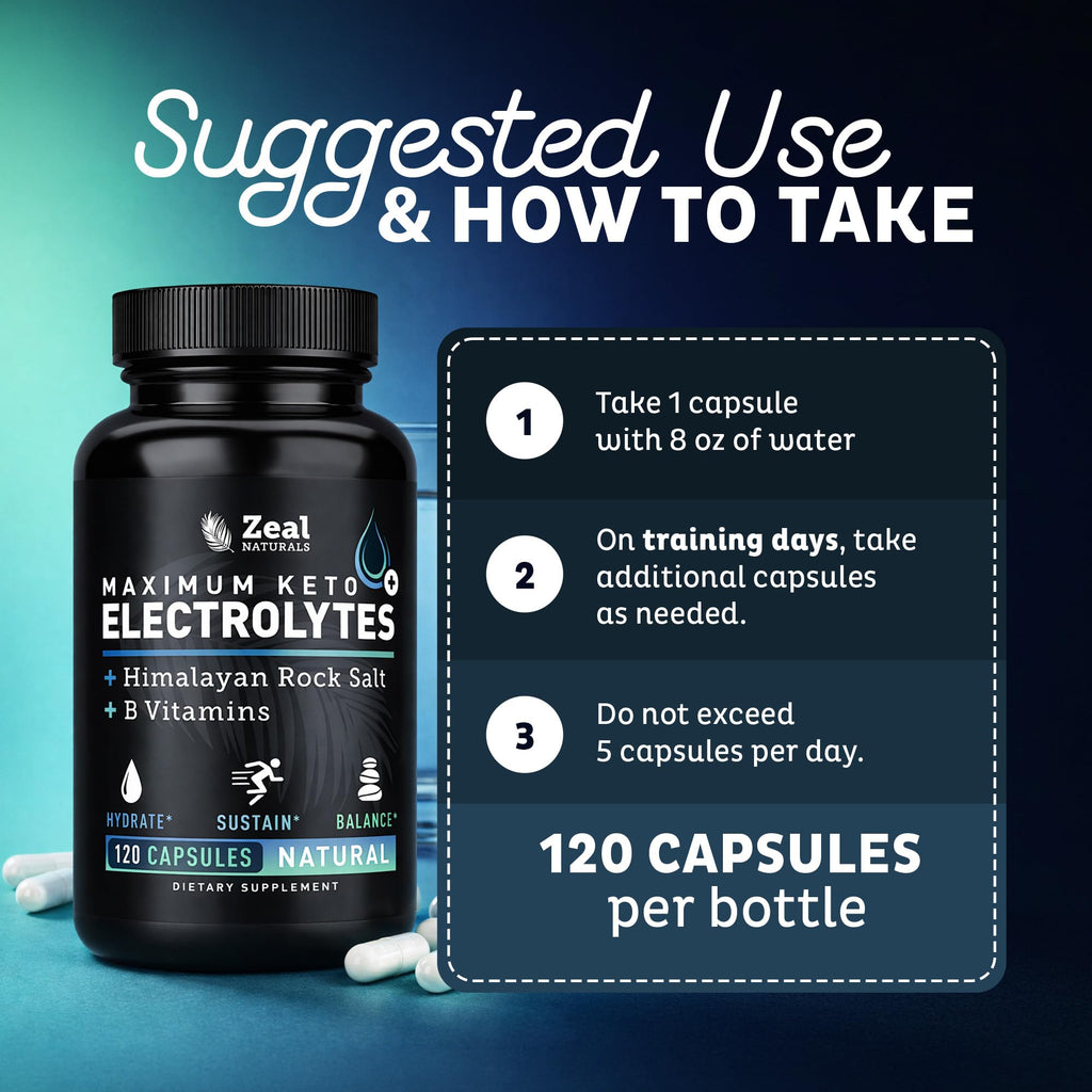 Zeal Naturals Keto Electrolyte Capsules - 120 Capsules - image 6