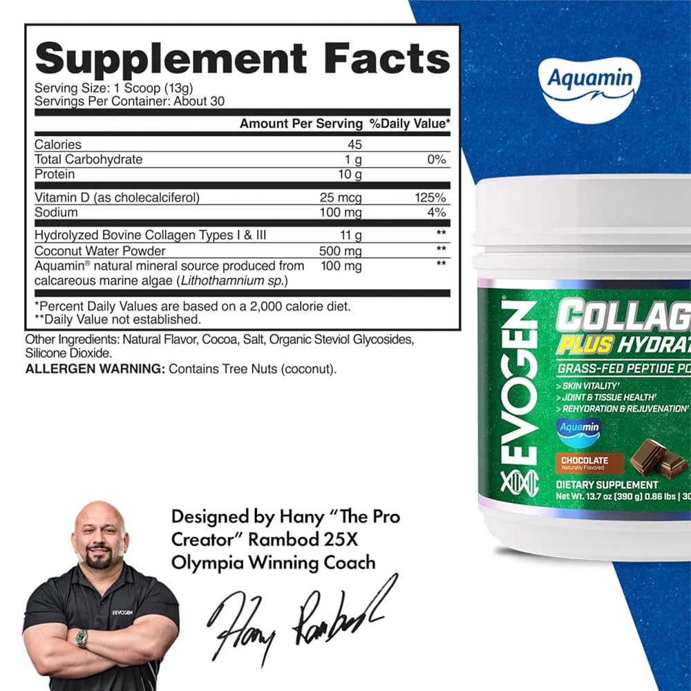 Evogen Collagen Plus Hydration Vanilla Powder