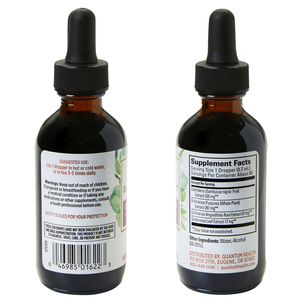 Quantum Health Elderberry 700 mg Immune Support Liquid Extract - 2 fl oz - image 2