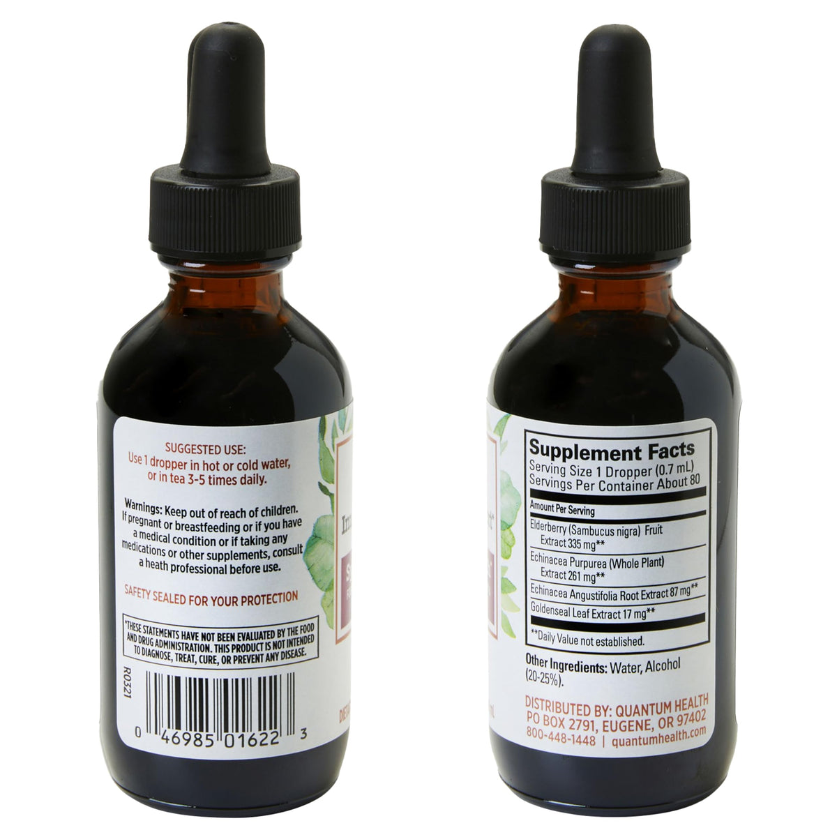 Quantum Health Elderberry 700 mg Immune Support Liquid Extract - 2 fl oz - image 2
