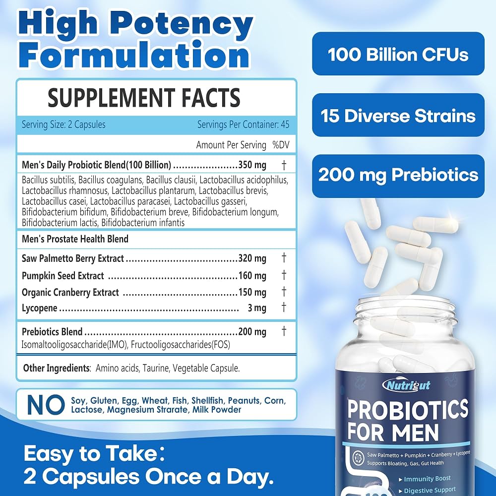 NutriGut Mens Probiotics 100 Billion CFU - 90 Capsules - image 6