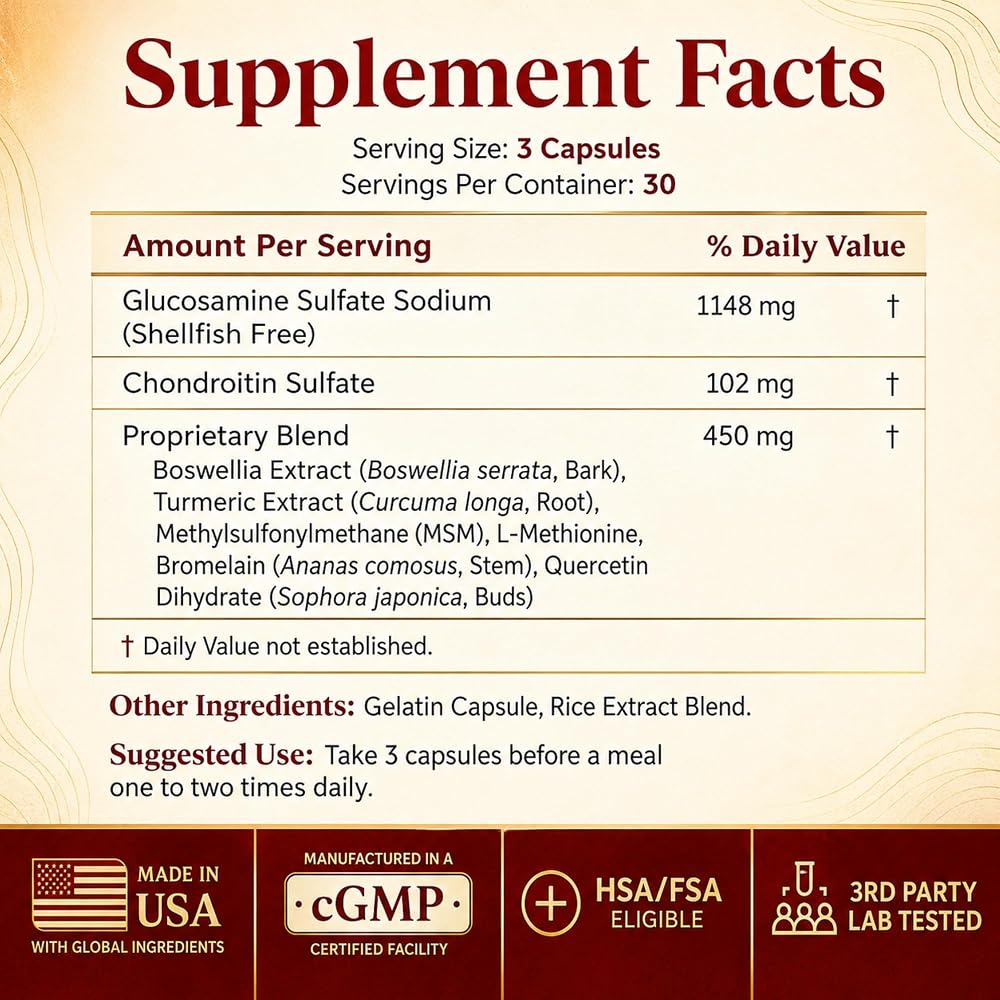 Bernard Jensen's Glucosamine Chondroitin MSM - 90 Capsules - image 2