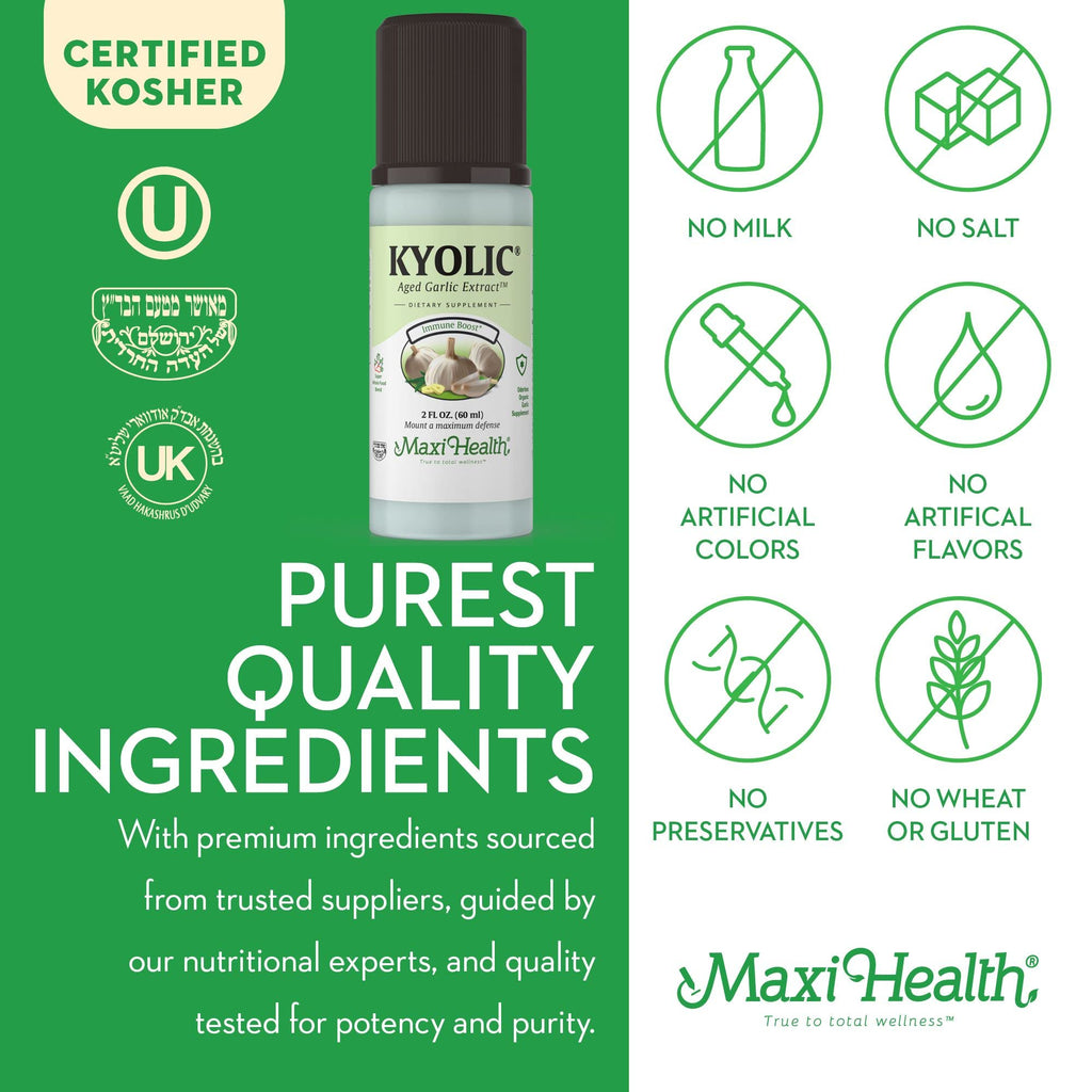 Maxi Health Kyolic Aged Garlic Extract Liquid - 4 Fl Oz - image 6
