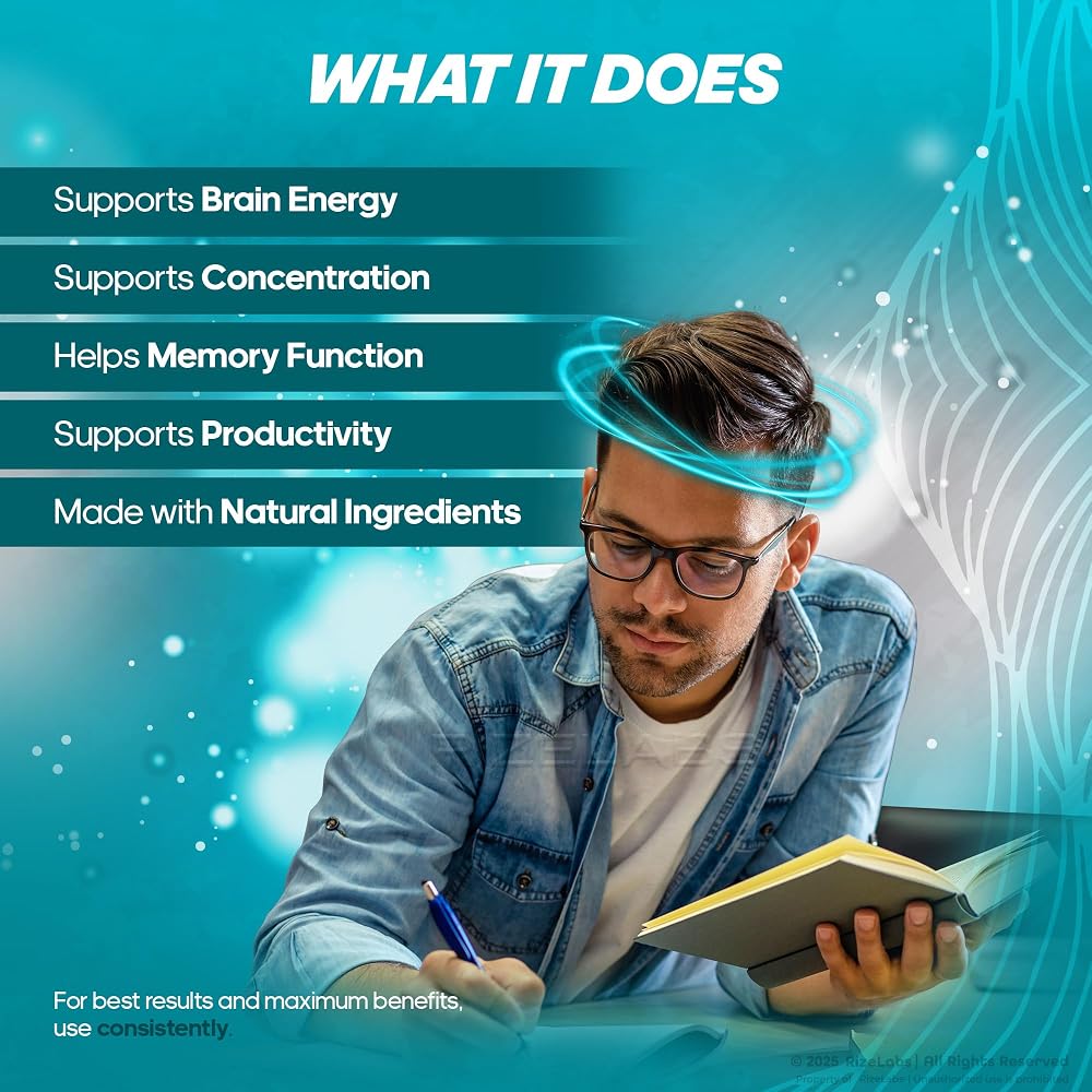 rize labs GenBrain Memory Supplement Extra Strength Brain Support - 300 Capsules - image 4
