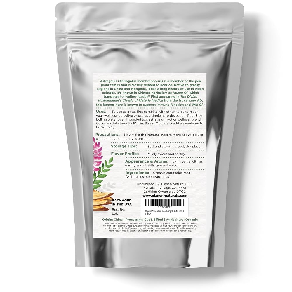 Elanen Naturals Organic Astragalus Root Cut & Sifted - 4 oz - image 8
