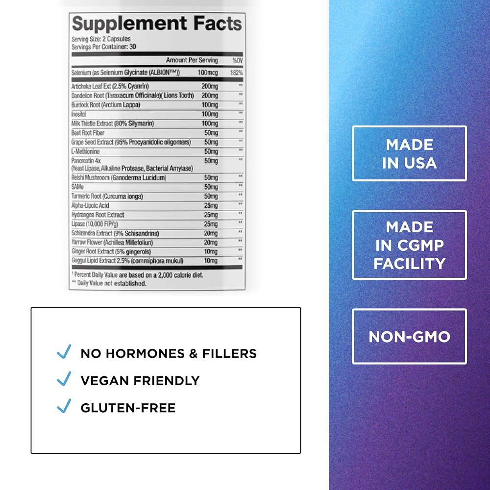 Dr. Emil Liver Support Milk Thistle Turmeric - 60 Capsules - image 2