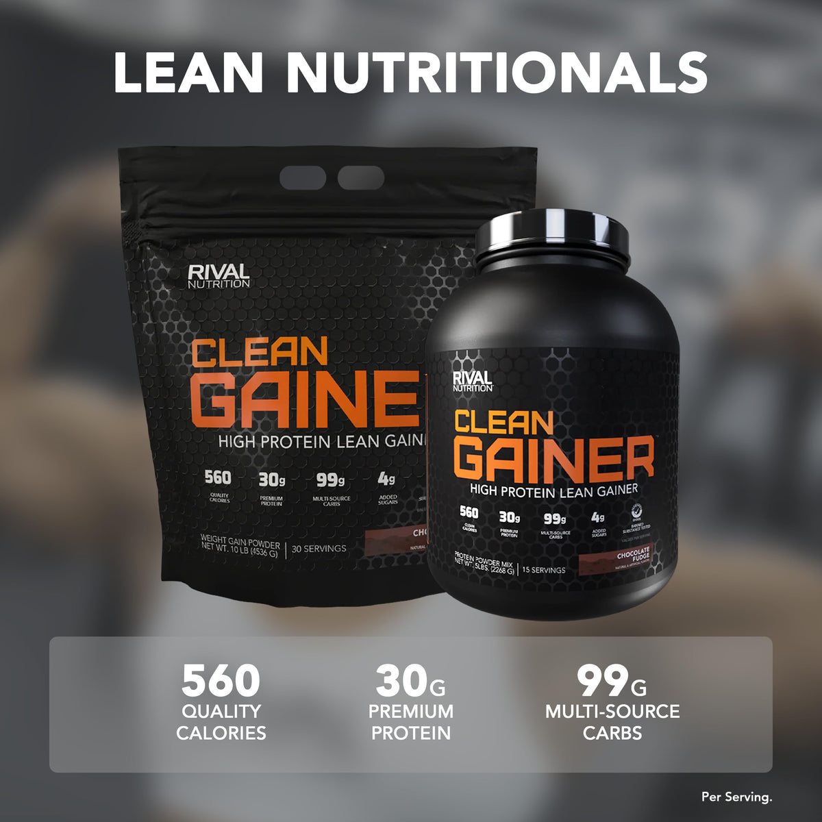 Rival Nutrition Clean Gainer Protein Powder Soft Serve Vanilla - 12 lb - image 2