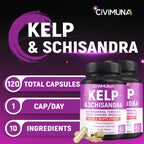 CIVIMUNA Kelp Capsules with Ashwagandha & Schisandra - 120 Capsules - image 2