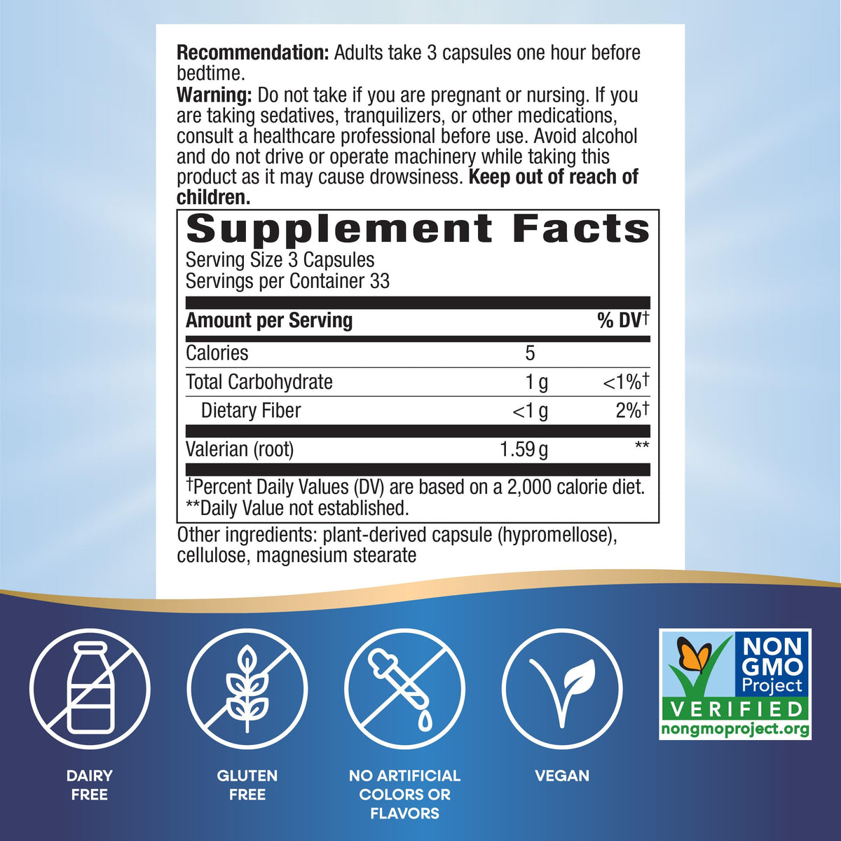 Nature's Way Valerian Root Sleep Support - 200 Vegetarian Capsules - image 2