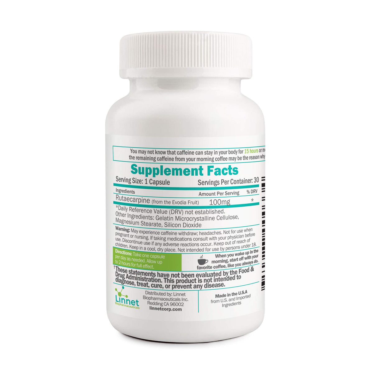 Do Good For Your Body Daily De-Caffeinate Rutaecarpine - 30 Capsules - image 2