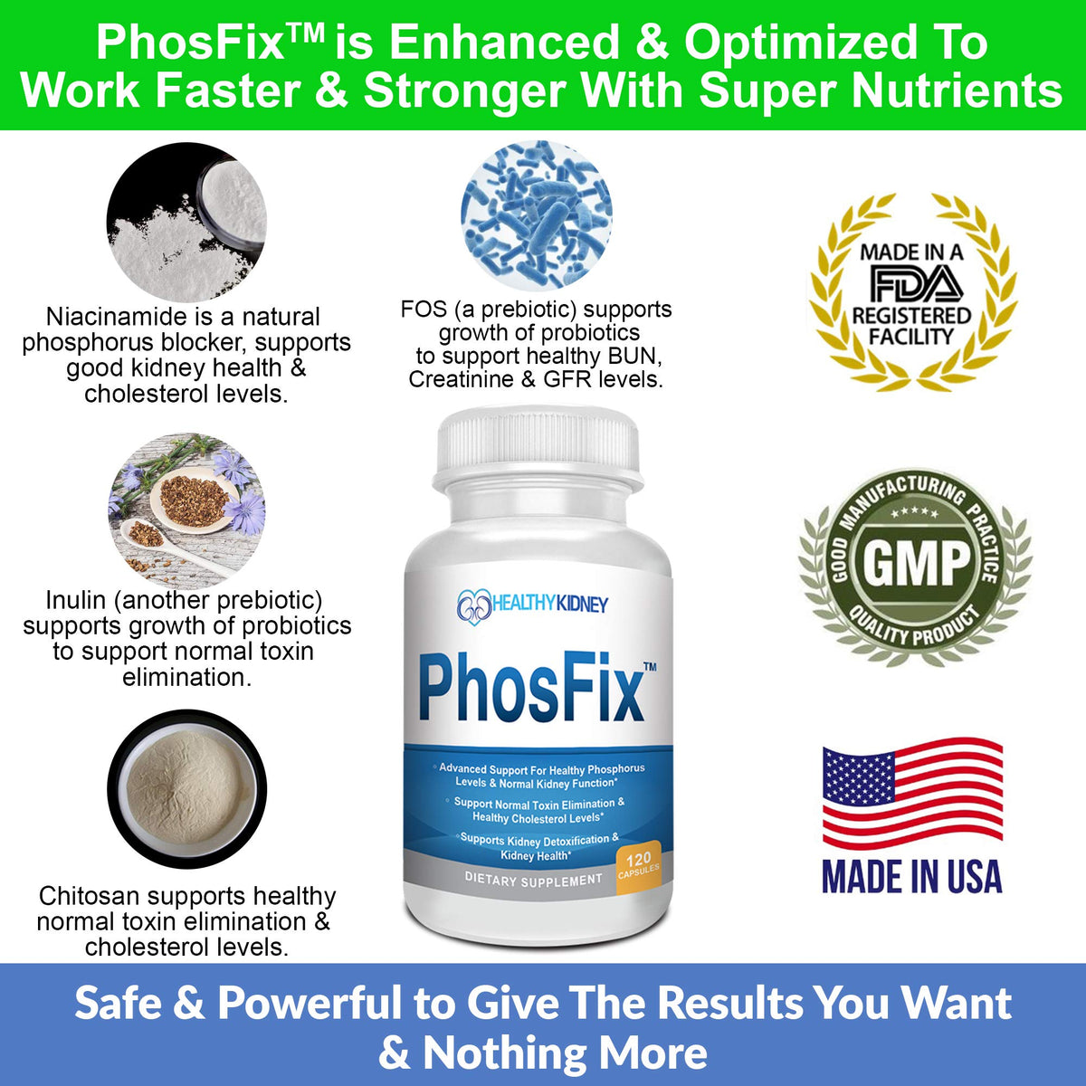 Kidney Restore PhosFix Phosphorus Binder - 120 Capsules - image 2