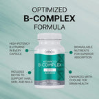 Omax3 Advanced Vitamin B Complex 50 mg with Biotin - 180 Capsules - image 3