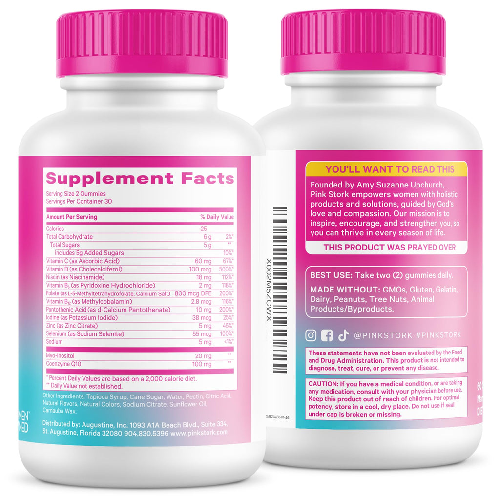 Pink Stork Fertility Gummies for Women - 60 Count - image 8