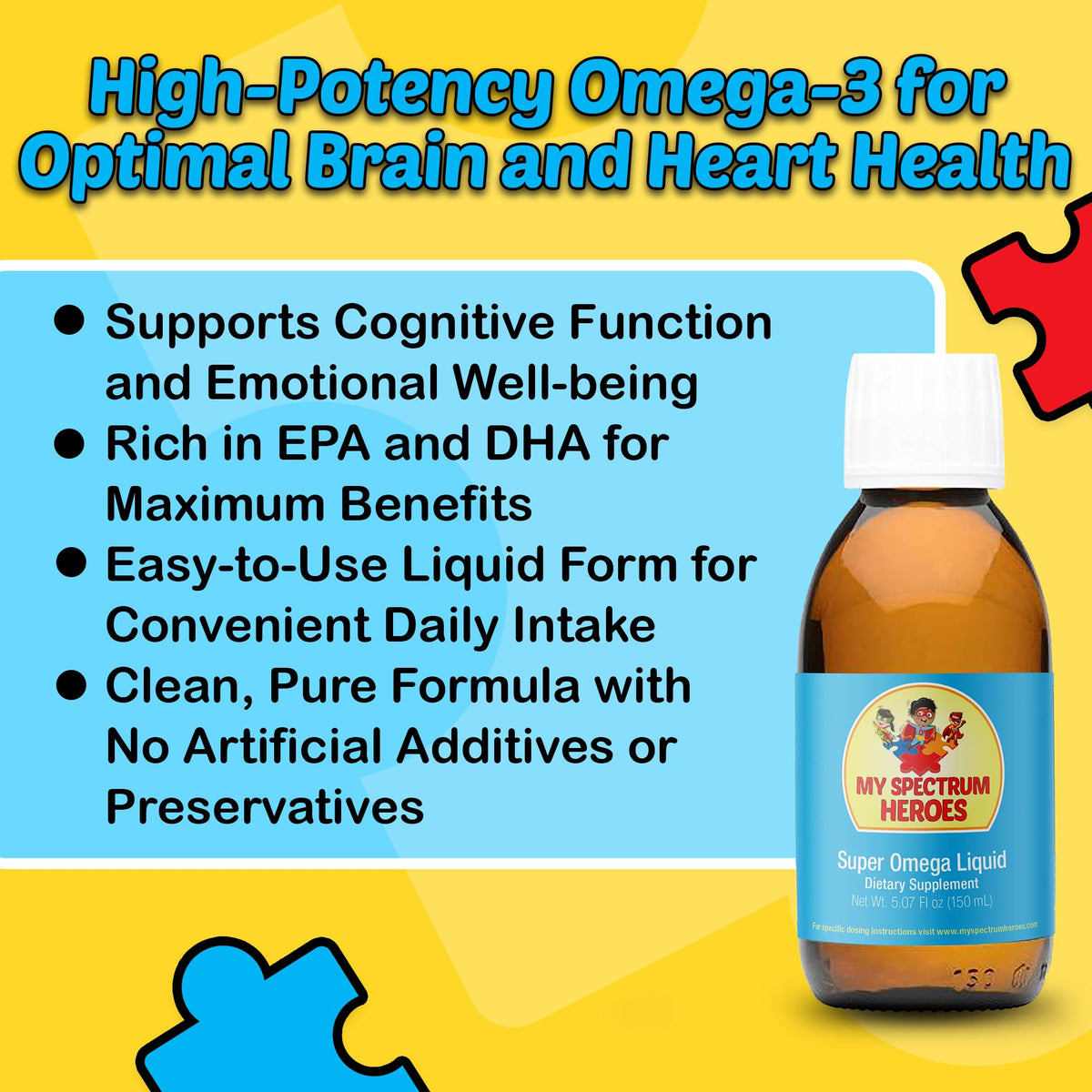 My Spectrum Heroes Omega-3 Fish Oil for Kids & Adults - 5.07 oz - image 3