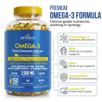 Presca Triple Strength Omega 3 Fish Oil 2400mg with Astaxanthin - 150 Softgels - image 2