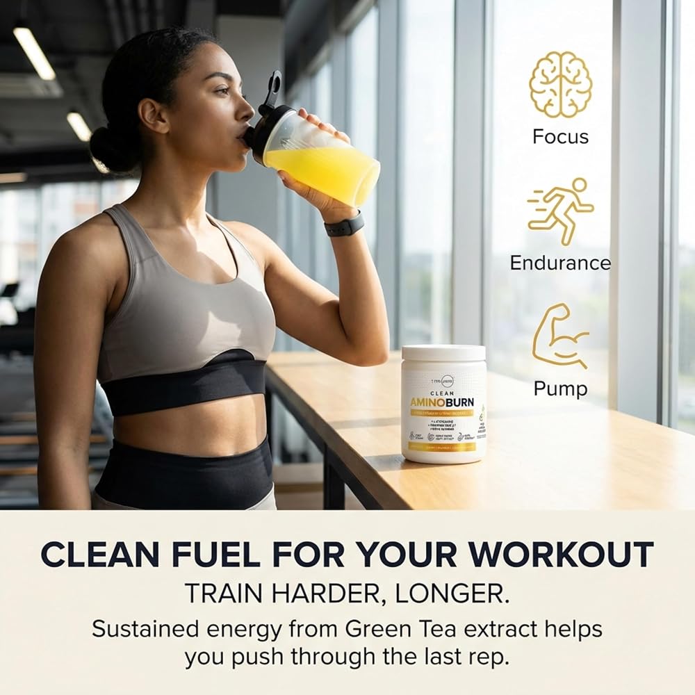 Type Zero Amino Burn Vegan BCAAs Pre-Workout Powder - 30 Servings - image 4