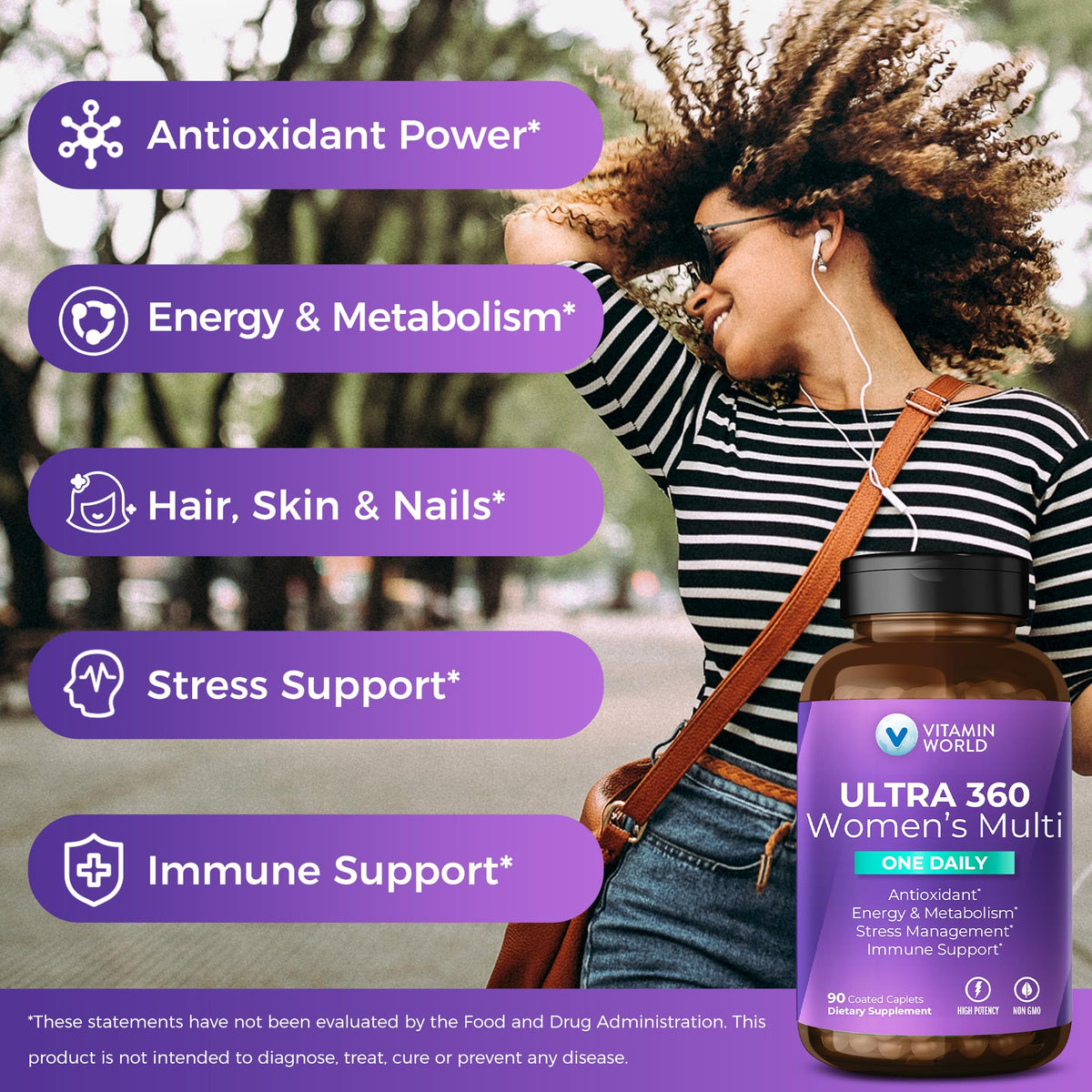 Vitamin World Ultra 360 Women's Multivitamin One Daily - 90 Caplets - image 4
