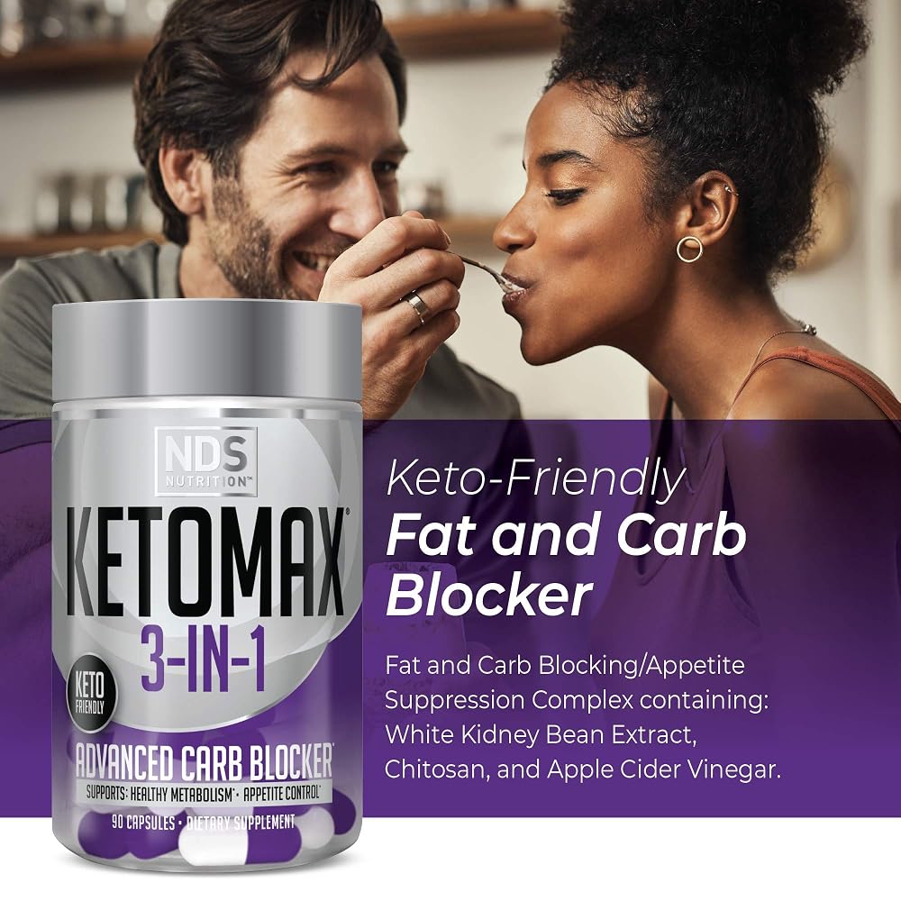 Keto-Max NDS Nutrition Advanced 3-in-1 Carb Blocker - 90 Capsules - image 6