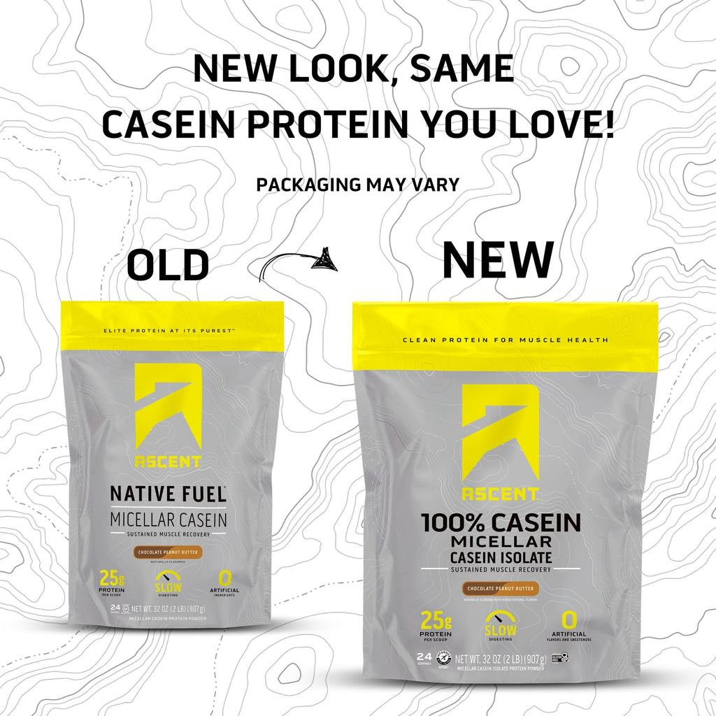 Ascent Casein Protein Powder Micellar Isolate Chocolate Peanut Butter - 2 lb - image 2