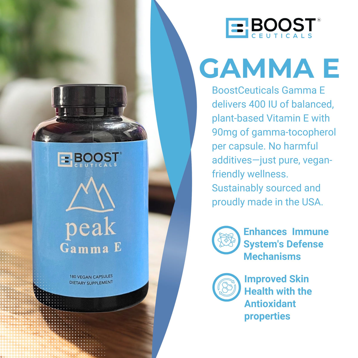 BoostCeuticals Gamma E Vitamin E Supplement 180mg Mixed Tocopherols - image 8