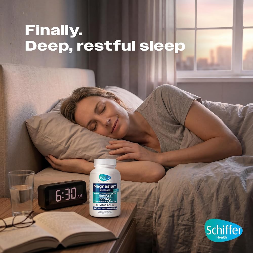 Schiffer Health Magnesium Complex 500mg Sleep Support - 60 Capsules - image 7