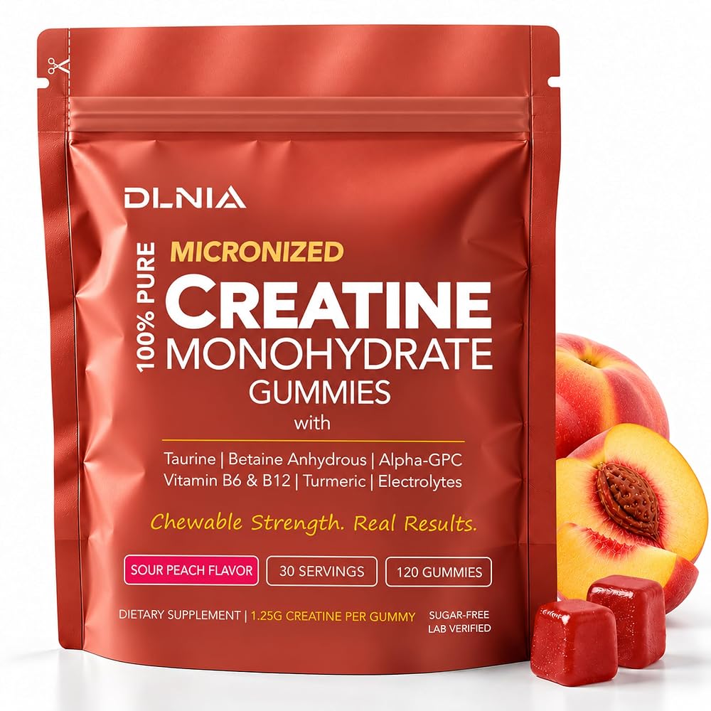 DLNIA Creatine Monohydrate Gummies for Men & Women