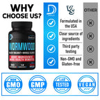 DEDICAD Wormwood Capsules - Digestive, Immune, and Mood Support