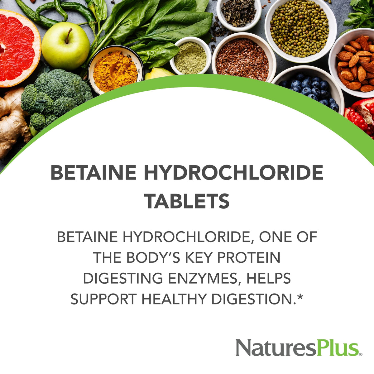 NaturesPlus Betaine Hydrochloride 600 mg - 90 Tablets - image 3