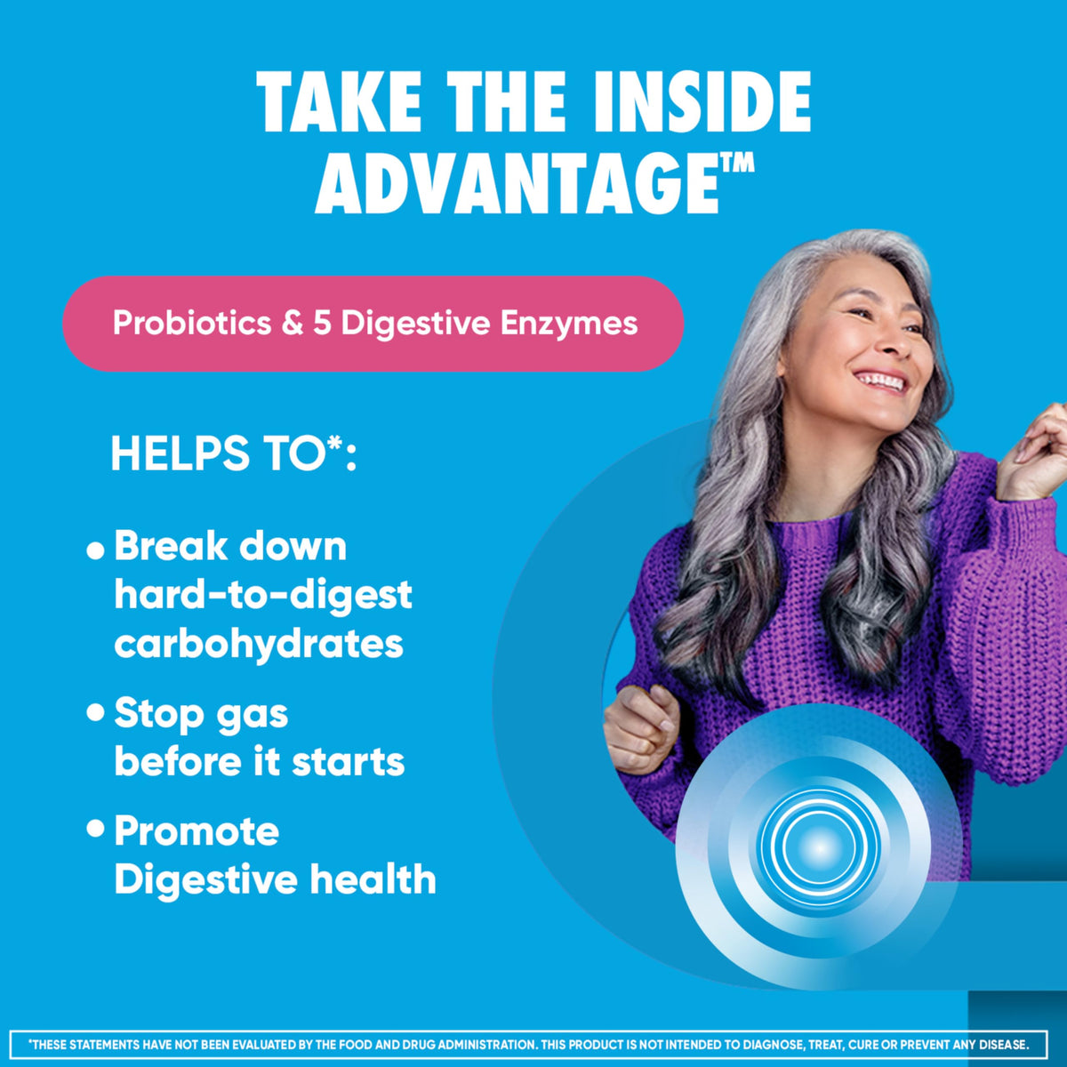 Digestive Advantage Gas Defense Daily Probiotics - 32 Capsules - image 2
