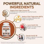 Arazo Nutrition Organic Coconut Oil 2000 MG - 120 Softgels - image 5