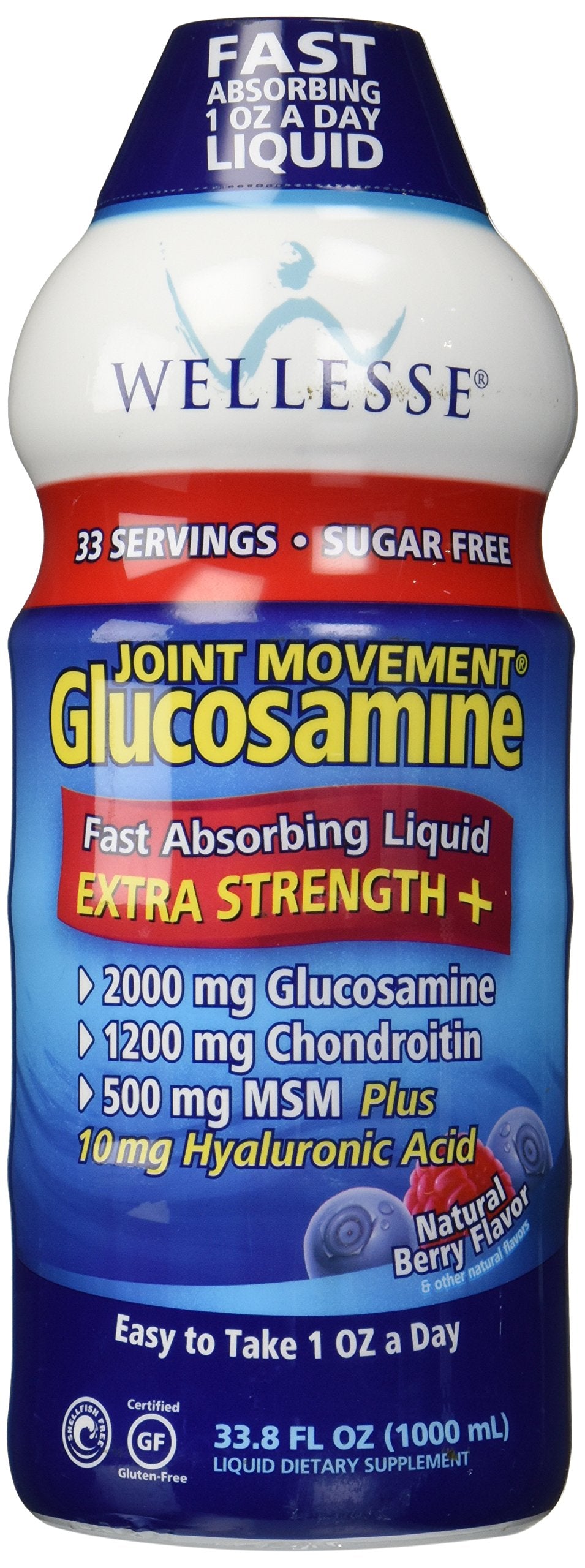 Wellesse Joint Movement Glucosamine with Chondroitin & MSM - 33.8 fl oz