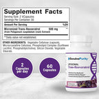 GenuinePurity Liposomal Trans Resveratrol 500mg - 60 Vegan Capsules - image 2