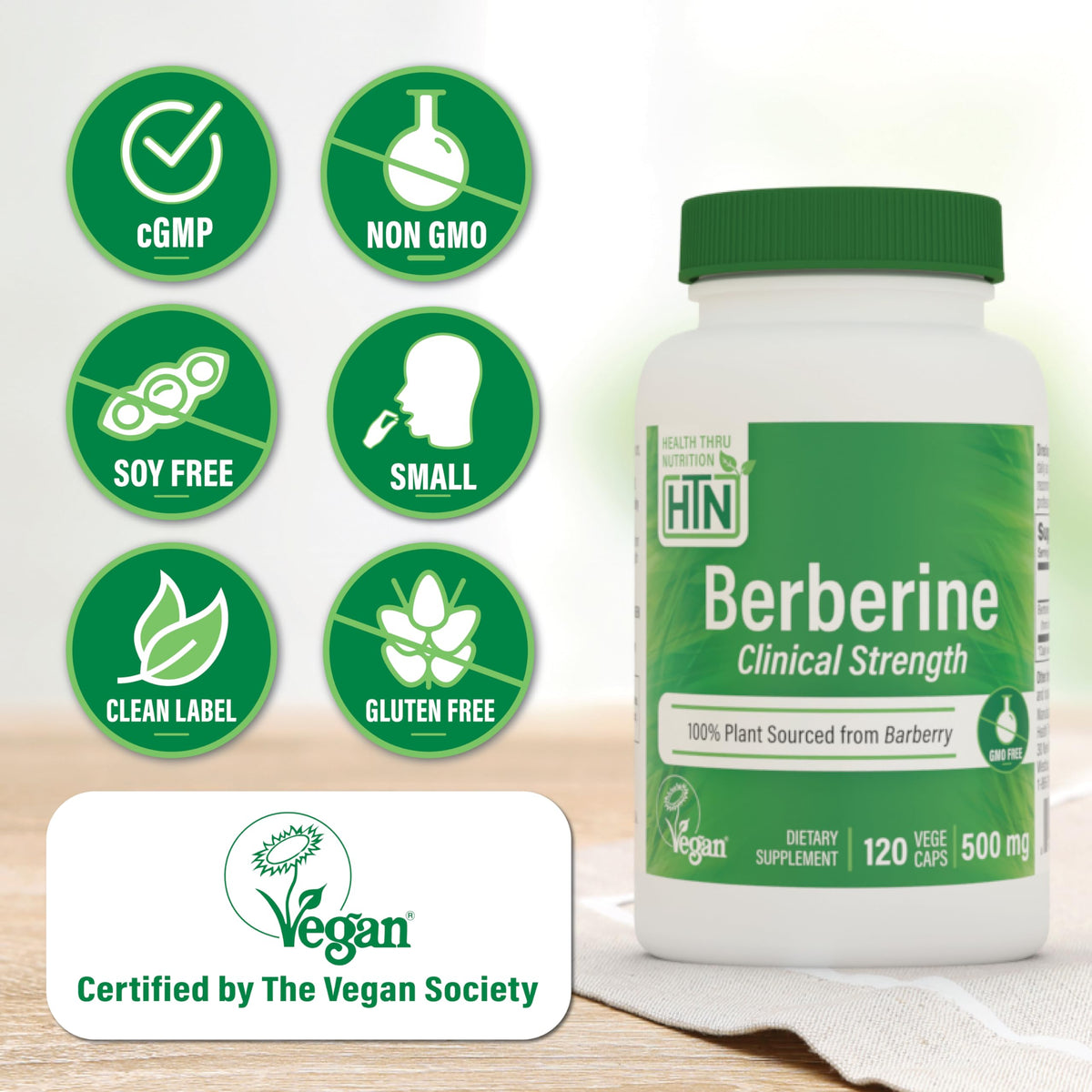 Health Thru Nutrition Berberine HCl 500mg