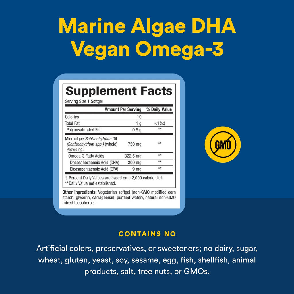 Natural Factors Whole Earth & Sea Marine Algae Oil 750 mg Vegan Omega-3 - image 4