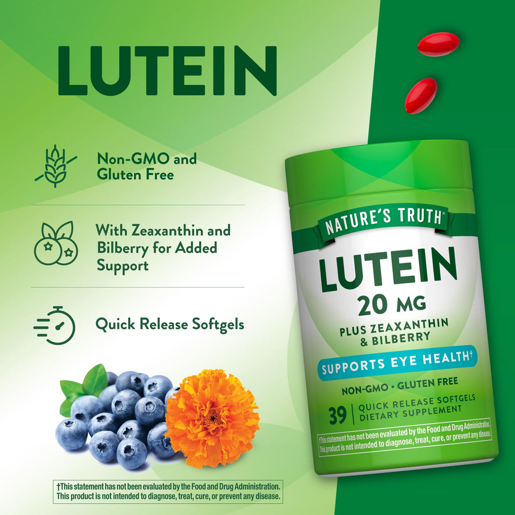 Nature's Truth Lutein and Zeaxanthin 20 mg - 39 Softgels - image 5